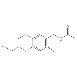 N-(2-bromo-4-(2-hydroxyethoxy)-5-methoxybenzyl)acetamide Structure