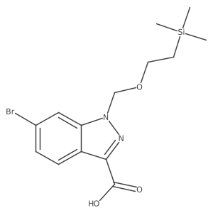 6-bromo-1-((2-(trimethylsilyl)ethoxy)methyl)-1H-indazole-3-carboxylic acid Structure