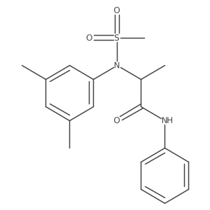 2-[(3,5-dimethylphenyl)(methylsulfonyl)amino]-N-phenylpropanamide结构式