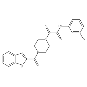 N-(3-bromophenyl)-2-[4-(1H-indol-2-ylcarbonyl)piperazin-1-yl]-2-oxoacetamide Structure