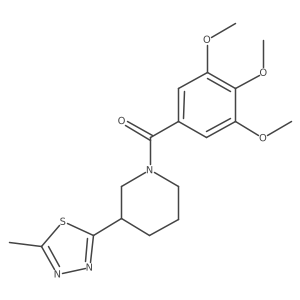 (3-(5-Methyl-1,3,4-thiadiazol-2-yl)piperidin-1-yl)(3,4,5-trimethoxyphenyl)methanone结构式