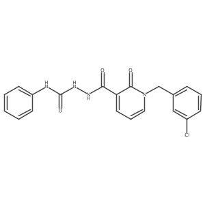 O=C(NNC(=O)c1cccn(Cc2cccc(Cl)c2)c1=O)Nc1ccccc1结构式