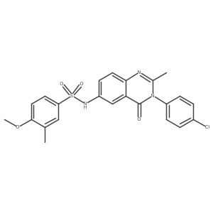 COc1ccc(S(=O)(=O)Nc2ccc3nc(C)n(-c4ccc(Cl)cc4)c(=O)c3c2)cc1C结构式