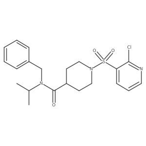 N-benzyl-1-(2-chloropyridin-3-yl)sulfonyl-N-propan-2-ylpiperidine-4-carboxamide Structure