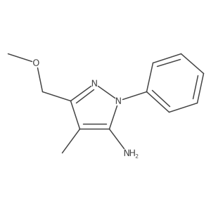 5-(Methoxymethyl)-4-methyl-2-phenylpyrazol-3-amine结构式