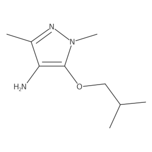 1,3-Dimethyl-5-(2-methylpropoxy)-1H-pyrazol-4-amine结构式