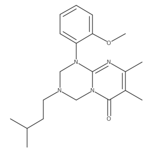 3-isopropyl-1-(2-methoxyphenyl)-7,8-dimethyl-1,2,3,4-tetrahydro-6H-pyrimido[1,2-a][1,3,5]triazin-6-one Structure