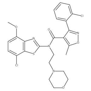 N-(7-Chloro-4-methoxy-2-benzothiazolyl)-3-(2-chlorophenyl)-5-methyl-N-[2-(4-morpholinyl)ethyl]-4-isoxazolecarboxamide Structure