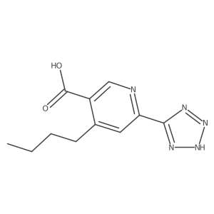 4-Butyl-6-(2H-tetrazol-5-yl)-3-pyridinecarboxylic acid结构式