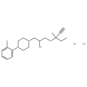 1-(4-(2-Fluorophenyl)piperazin-1-yl)-3-((3-methylpent-1-yn-3-yl)oxy)propan-2-ol dihydrochloride结构式