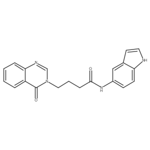 N-(1H-indol-5-yl)-4-(4-oxoquinazolin-3(4H)-yl)butanamide结构式