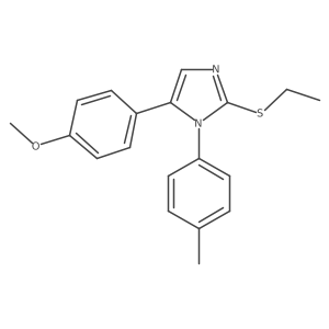 2-(ethylthio)-5-(4-methoxyphenyl)-1-(p-tolyl)-1H-imidazole结构式