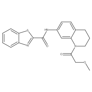 N-(1-(2-methoxyacetyl)-1,2,3,4-tetrahydroquinolin-7-yl)benzo[d]thiazole-2-carboxamide结构式