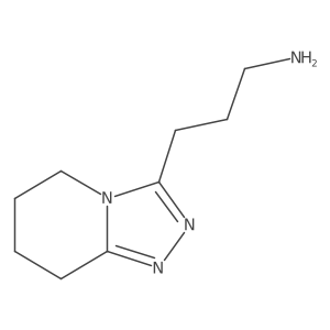 3-{5H,6H,7H,8H-[1,2,4]triazolo[4,3-a]pyridin-3-yl}propan-1-amine结构式