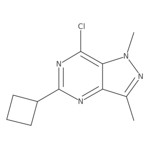 7-Chloro-5-cyclobutyl-1,3-dimethyl-1H-pyrazolo[4,3-d]pyrimidine结构式