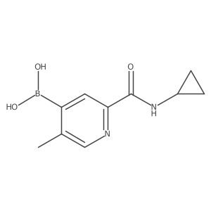 [2-(Cyclopropylcarbamoyl)-5-methylpyridin-4-yl]boronic acid结构式