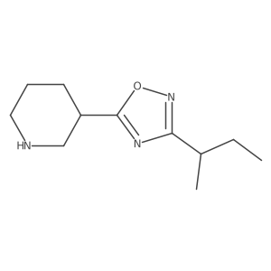 3-(sec-Butyl)-5-(piperidin-3-yl)-1,2,4-oxadiazole Structure