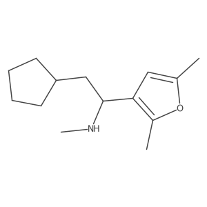 3-Furanmethanamine, I+/--(cyclopentylmethyl)-N,2,5-trimethyl- Structure