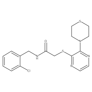 N-[(2-chlorophenyl)methyl]-2-{[3-(thiomorpholin-4-yl)pyrazin-2-yl]sulfanyl}acetamide Structure