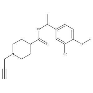 N-[1-(3-bromo-4-methoxyphenyl)ethyl]-1-(prop-2-yn-1-yl)piperidine-4-carboxamide结构式