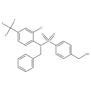 N-Benzyl-N-(3-chloro-5-(trifluoromethyl)pyridin-2-yl)-4-(hydroxymethyl)benzene-1-sulfonamide结构式