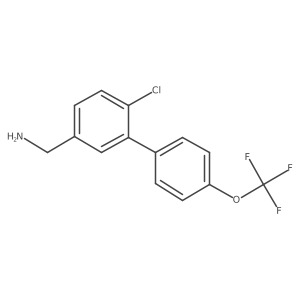 [4-Chloro-3-[4-(trifluoromethoxy)phenyl]phenyl]methanamine Structure