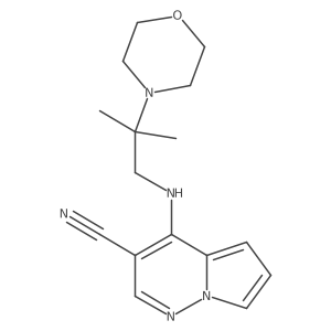 4-[(2-Methyl-2-morpholin-4-ylpropyl)amino]pyrrolo[1,2-b]pyridazine-3-carbonitrile Structure