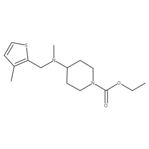 Ethyl 4-{methyl[(3-methyl-2-thienyl)methyl]amino}piperidine-1-carboxylate结构式
