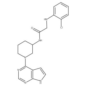 N-(1-(7H-pyrrolo[2,3-d]pyrimidin-4-yl)piperidin-3-yl)-2-(2-chlorophenylamino)acetamide Structure