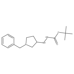 Tert-butyl 2-(1-benzylpyrrolidin-3-yl)hydrazine-1-carboxylate Structure