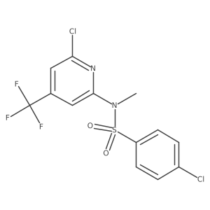 4-Chloro-N-(6-chloro-4-(trifluoromethyl)pyridin-2-yl)-N-methylbenzenesulfonamide结构式