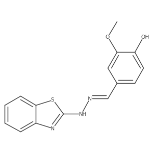 4-[(E)-(1,3-benzothiazol-2-ylhydrazinylidene)methyl]-2-methoxyphenol Structure
