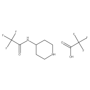 2,2,2-Trifluoroacetic acid;2,2,2-trifluoro-N-piperidin-4-ylacetamide结构式