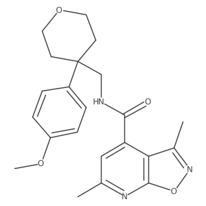 N-{[4-(4-methoxyphenyl)tetrahydro-2H-pyran-4-yl]methyl}-3,6-dimethyl[1,2]oxazolo[5,4-b]pyridine-4-carboxamide Structure