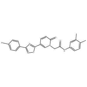 2-(5-(3-(4-bromophenyl)-1,2,4-oxadiazol-5-yl)-2-oxopyridin-1(2H)-yl)-N-(3,4-dimethylphenyl)acetamide Structure