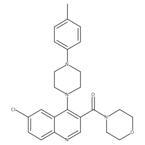 {6-Chloro-4-[4-(4-methylphenyl)piperazin-1-yl]quinolin-3-yl}(morpholin-4-yl)methanone Structure
