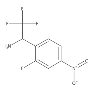 2,2,2-Trifluoro-1-(2-fluoro-4-nitrophenyl)ethan-1-amine结构式