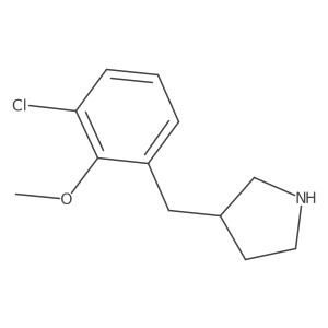 3-[(3-Chloro-2-methoxyphenyl)methyl]pyrrolidine结构式