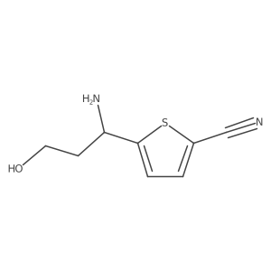 5-(1-Amino-3-hydroxypropyl)thiophene-2-carbonitrile结构式