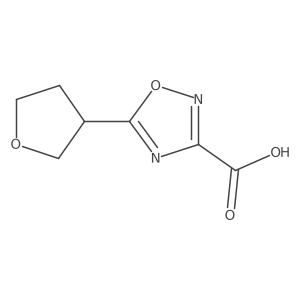 5-(Oxolan-3-yl)-1,2,4-oxadiazole-3-carboxylic acid结构式