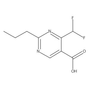 4-(Difluoromethyl)-2-propylpyrimidine-5-carboxylic acid结构式