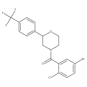 (5-Bromo-2-chlorophenyl)(2-(4-(trifluoromethyl)phenyl)morpholino)methanone Structure
