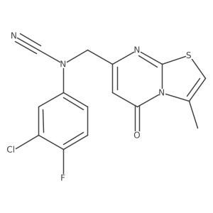 7-{[(3-chloro-4-fluorophenyl)(cyano)amino]methyl}-3-methyl-5H-[1,3]thiazolo[3,2-a]pyrimidin-5-one Structure