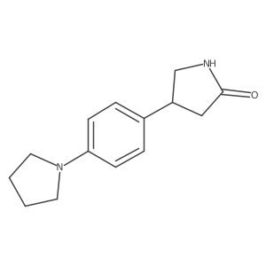4-[4-(Pyrrolidin-1-yl)phenyl]pyrrolidin-2-one结构式