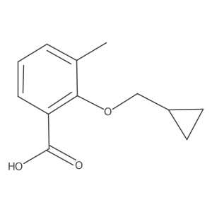 2-(Cyclopropylmethoxy)-3-methylbenzoic acid Structure
