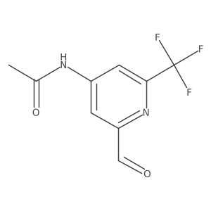 N-(2-Formyl-6-(trifluoromethyl)pyridin-4-yl)acetamide结构式