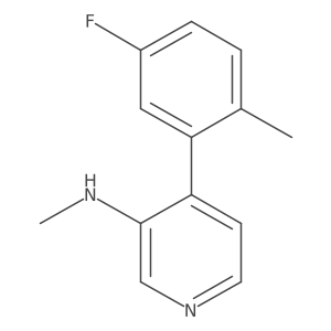 [4-(5-Fluoro-2-methyl-phenyl)-pyridin-3-yl]-methyl-amine结构式