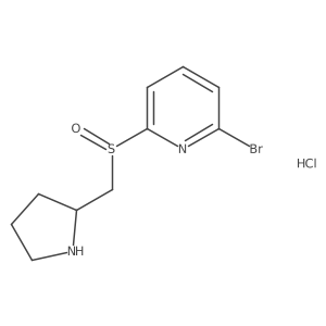 2-Bromo-6-((pyrrolidin-2-ylmethyl)sulfinyl)pyridine hydrochloride Structure