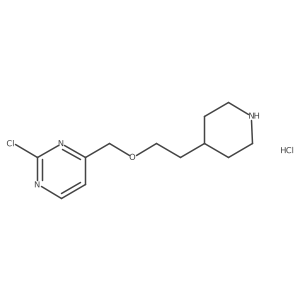 2-Chloro-4-(2-piperidin-4-yl-ethoxymethyl)-pyrimidine hydrochloride结构式
