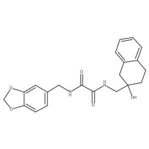 N1-(benzo[d][1,3]dioxol-5-ylmethyl)-N2-((2-hydroxy-1,2,3,4-tetrahydronaphthalen-2-yl)methyl)oxalamide结构式
